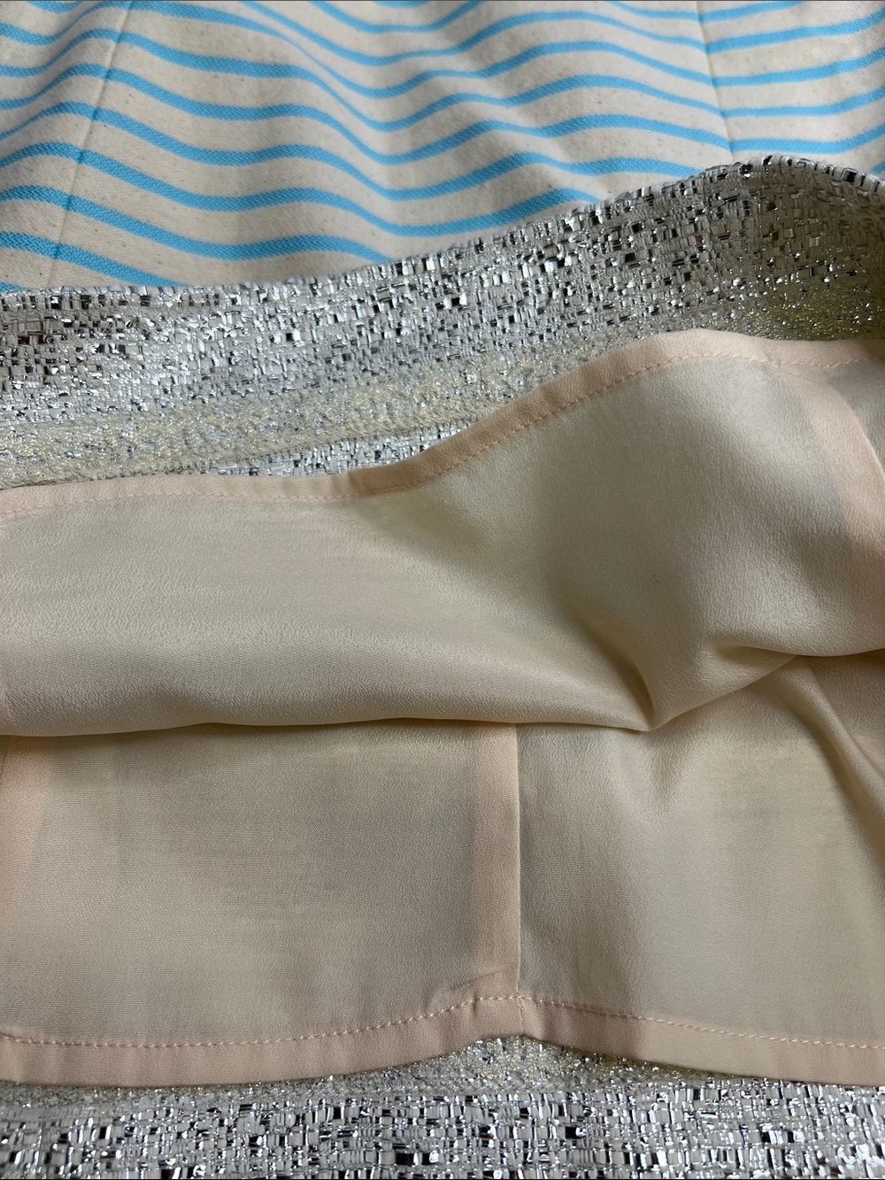 Lilly Pulitzer Remi Strapless Dress Blue Horizon Bayview Stripe Metallic NWT - Picture 10 of 16